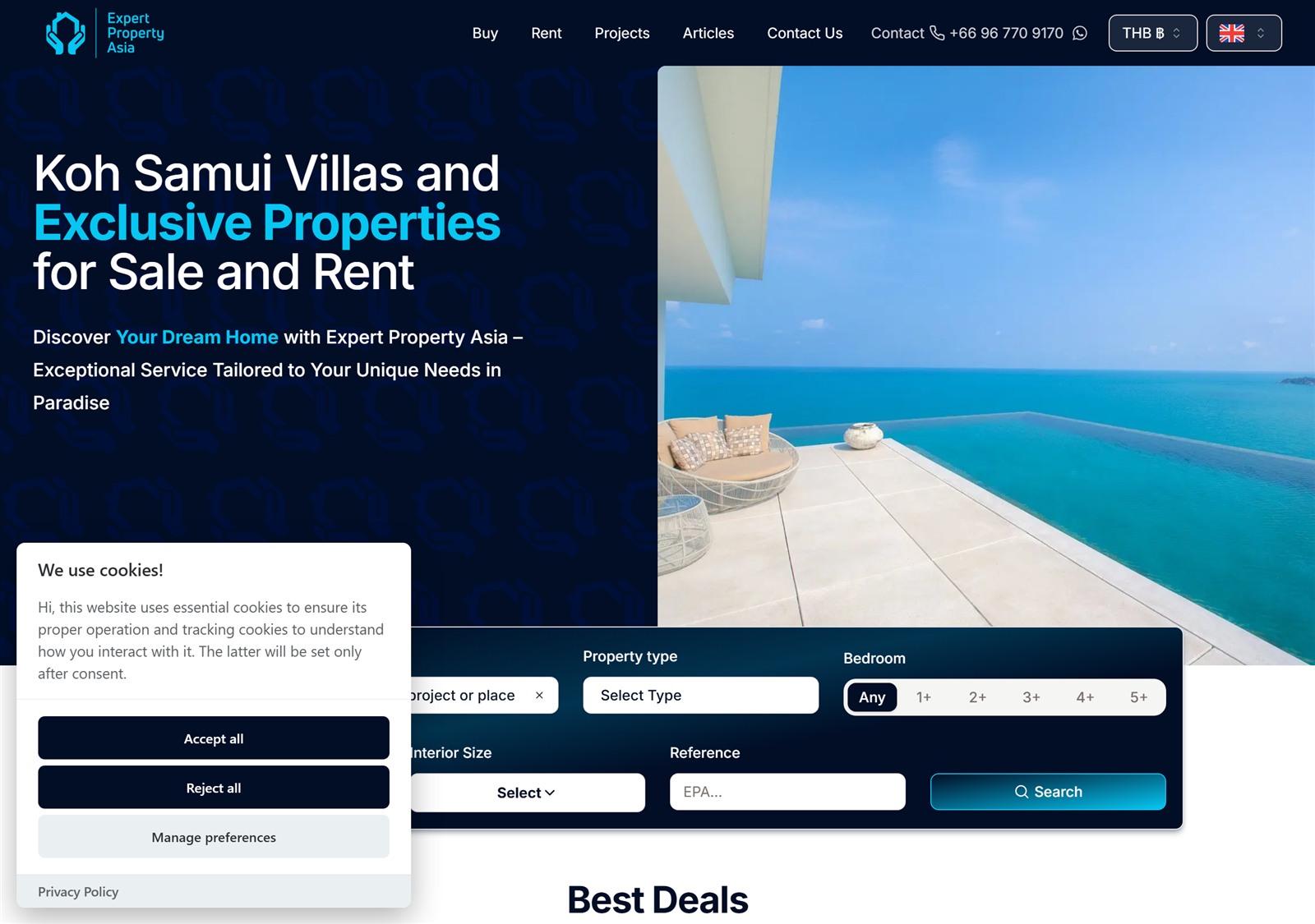 Expert Property Asia legacy desktop homepage — template catalogue hero and listing grids